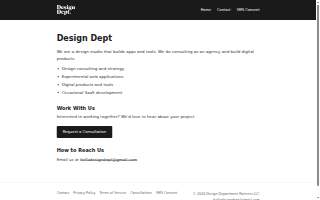 Design Department website