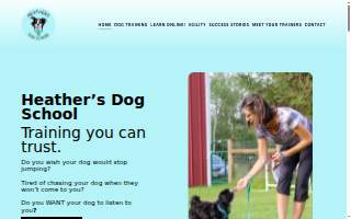 Heather's Dog School website