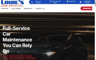 Louies Car Clinic Inc website