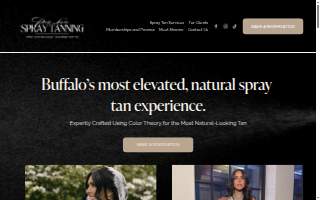 Pure Luxe Spray Tanning website
