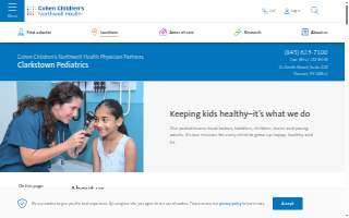 Cohen Children's Northwell Health Physician Partners Clarkstown Pediatrics website