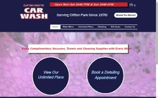 Clifton Country Car Wash website