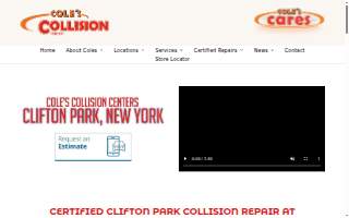 Cole's Collision Center of Clifton Park website