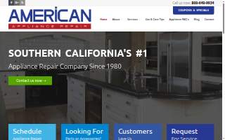 American Appliance Repair website