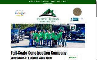 Capital Region Construction website