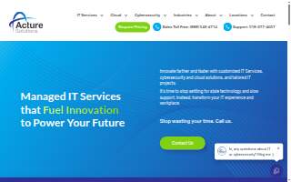 Acture Solutions website
