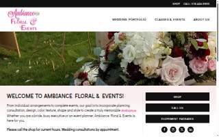 Ambiance Florals & Events website