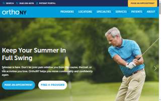 OrthoNY Orthopedic Injury Clinic - Clifton Park website