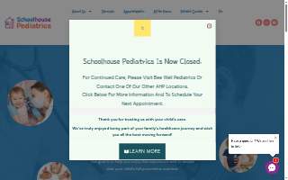 Schoolhouse Pediatrics website