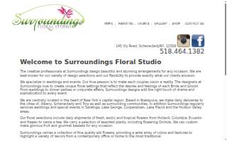 Surroundings Floral Studio of Colonie website