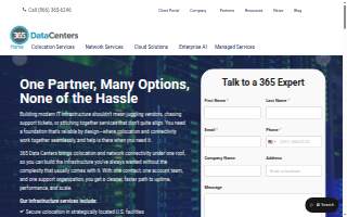 365 Data Centers website