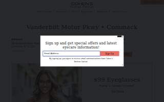 Cohen's Fashion Optical of Commack website