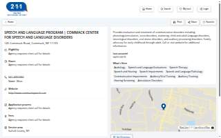 Commack Speech and Language Disorders website