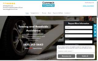 Commack Towing website