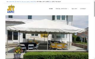 Jet Tent Rental website