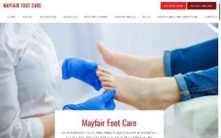 Mayfair Foot Care website