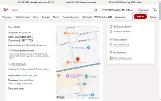 Walgreens Pharmacy of Commack website