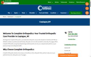 Complete Orthopedics of Copiague website