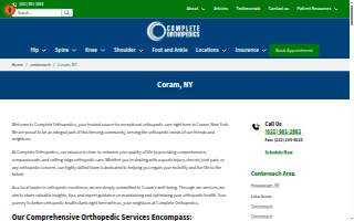 Complete Orthopedics of Coram website