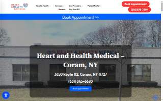 Heart and Health Medical of Coram website