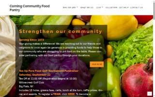 Corning Community Food Pantry website
