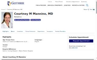 Courtney M Mannino, MD website