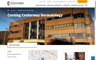 Guthrie Corning Centerway Dermatology website