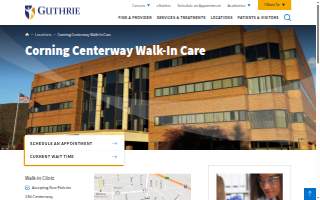 Guthrie Corning Centerway Walk-In Care website