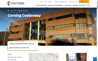 Guthrie Corning Centerway website