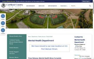 Cortland County Mental Health Department website