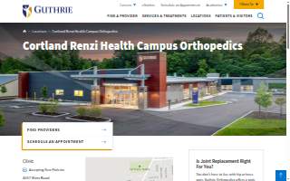 Guthrie Cortland Renzi Health Campus Orthopedics website