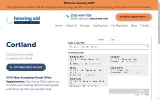 Hearing Aid Consultants of CNY - Cortland website
