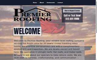 Premier Roofing website