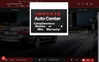 Upstate Auto Center website