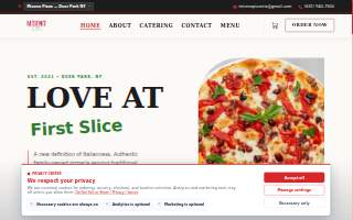 Miseno Pizza website