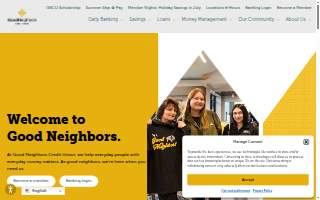 Good Neighbors Credit Union website