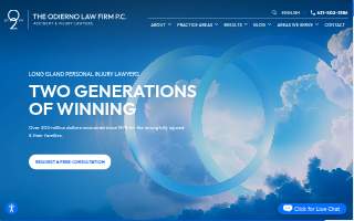 The Odierno Law Firm Accident and Injury Lawyers website