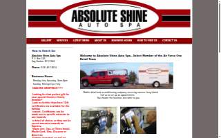 Absolute Shine Auto Spa website