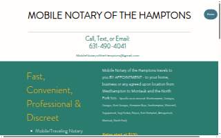 Hamptons Mobile Notary website
