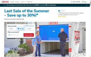 PODS Moving & Storage of East Hampton website
