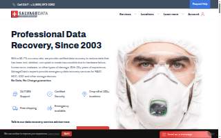 SALVAGEDATA Recovery Services of East Islip website