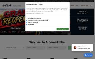 AutoWorld Kia website