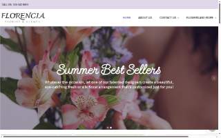 Florencia Florist and Events website