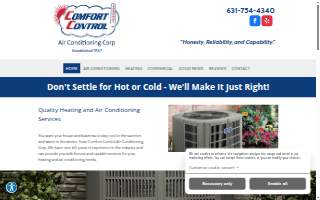 Comfort Control Air Conditioning Corp website