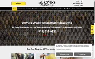 Al Rovins Locksmith Inc. of Eastchester website