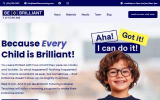 Be Brilliant! Tutoring website