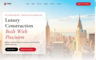 Geci Construction website