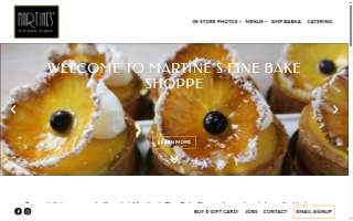 Martine's Fine Bake Shoppe website