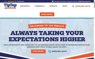 Tip Top Garage Doors website