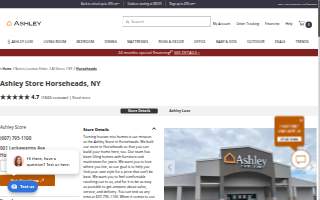 Ashley Store of Elmira website